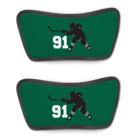Hockey Repwell&reg; Sandal Straps - Hockey Slapshot with Number