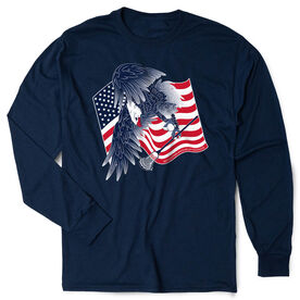 Guys Lacrosse Tshirt Long Sleeve - Lacrosse Eagle
