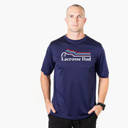 Guys Lacrosse Short Sleeve Performance Tee - Lacrosse Dad Sticks