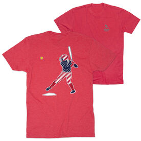 Softball Short Sleeve T-Shirt - Softball Star (Back Design)