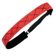 Hockey Juliband Non-Slip Headband - Hockey Crossed Sticks Red