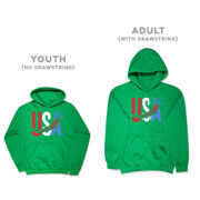 Soccer Hooded Sweatshirt - USA Patriotic