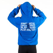 Hockey Hooded Sweatshirt - Bones Heal Hockey (Back Design) 