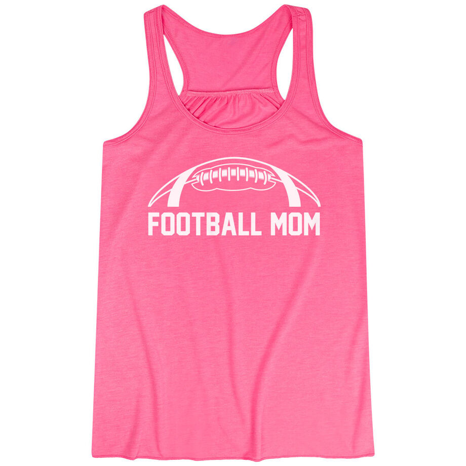 Football Flowy Racerback Tank Top - Football Mom