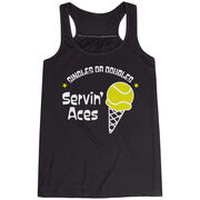 Tennis Flowy Racerback Tank Top - Servin' Aces