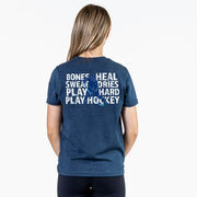Hockey Short Sleeve T-Shirt - Bones Heal Hockey (Back Design) 
