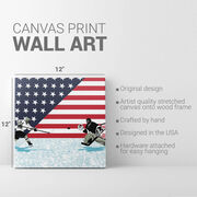 Hockey Canvas Wall Art - Patriotic Hockey