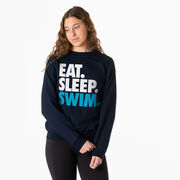 Swimming Crewneck Sweatshirt - Eat Sleep Swim
