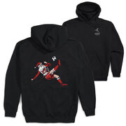Soccer Hooded Sweatshirt - Soccer Santa (Back Design)