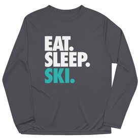 Skiing & Snowboarding Long Sleeve Performance Tee - Eat. Sleep. Ski.