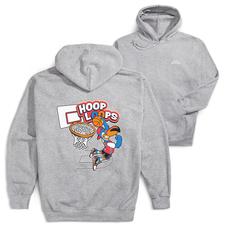 Basketball Hooded Sweatshirt - Hoop Loops (Back Design)