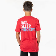 Hockey Short Sleeve T-Shirt - Eat. Sleep. Hockey (Back Design)