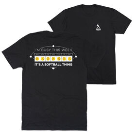 Softball Short Sleeve T-Shirt - 24-7 Softball (Back Design)