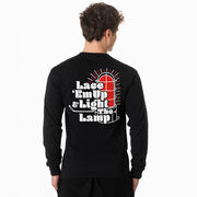 Hockey Tshirt Long Sleeve - Lace 'Em Up And Light The Lamp (Back Design)