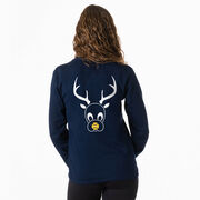 Softball Tshirt Long Sleeve - Reindeer (Back Design)