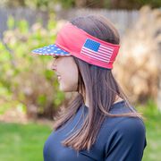 Running Comfort Performance Visor - Red, White & Blue