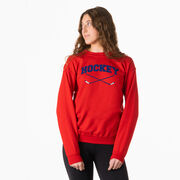Hockey Crewneck Sweatshirt - Hockey Crossed Sticks