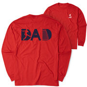 Soccer Tshirt Long Sleeve - Soccer Dad Silhouette (Back Design)
