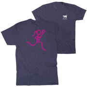 Lacrosse Short Sleeve T-Shirt - Neon Lax Girl (Back Design)