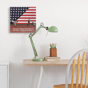 Baseball Canvas Wall Art - Patriotic Baseball