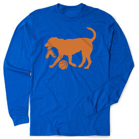 Basketball Tshirt Long Sleeve - Baxter The Basketball Dog