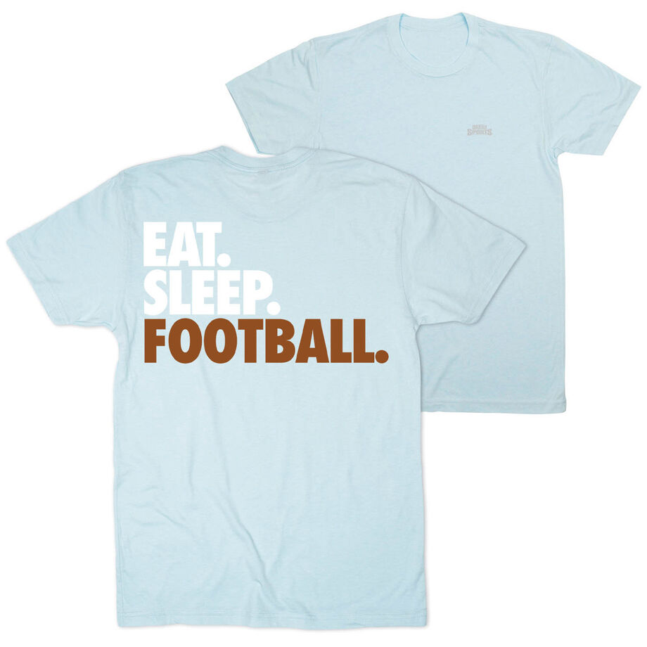 Football Short Sleeve T-Shirt - Eat. Sleep. Football. (Back Design)