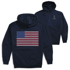 Baseball Hooded Sweatshirt - Patriotic Baseball (Back Design)