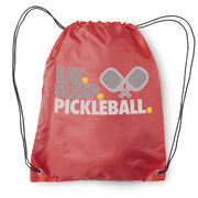 Pickleball Drawstring Backpack - Eat. Sleep. Pickleball