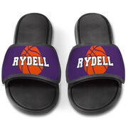 Basketball Repwell&reg; Slide Sandals - Basketball with Text