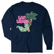 Guys Lacrosse Tshirt Long Sleeve - Lax Lizard