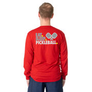 Pickleball Tshirt Long Sleeve - Eat. Sleep. Pickleball (Back Design)