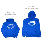 Guys Lacrosse Hooded Sweatshirt - Crossed Sticks