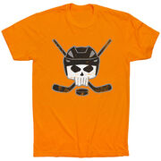 Hockey Short Sleeve Tee - Hockey Helmet Skull