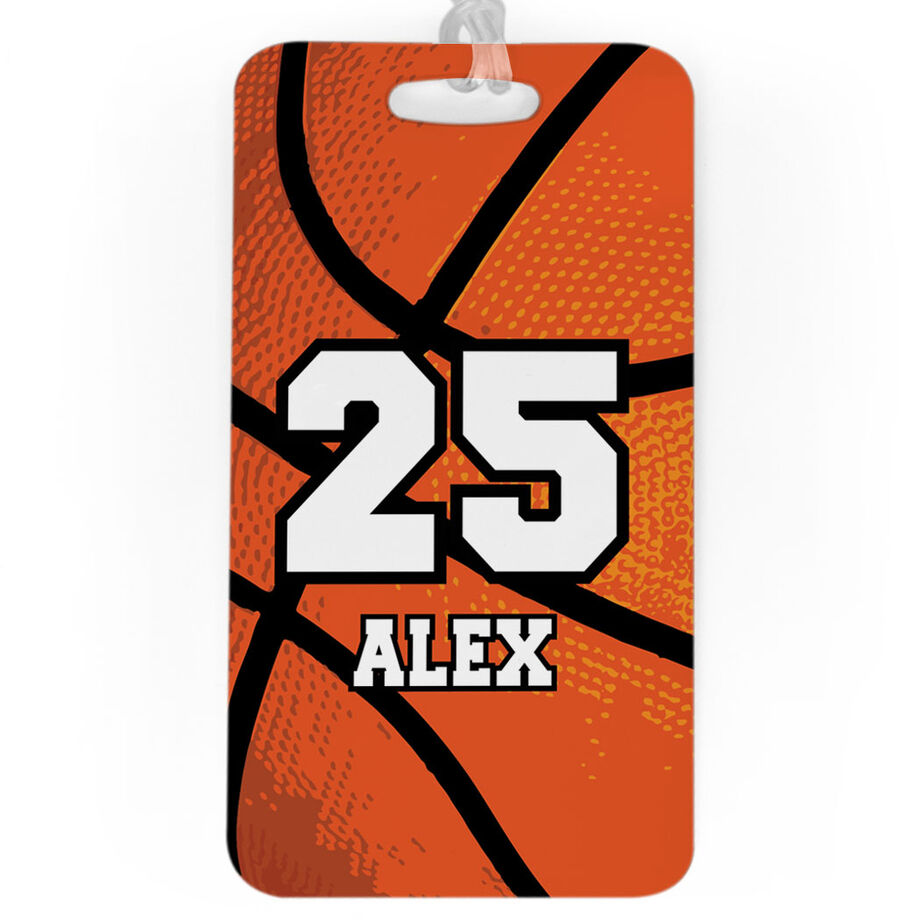 Basketball Bag/Luggage Tag - Personalized Texture Name And Number