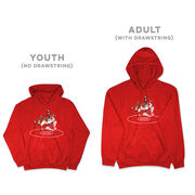 Wrestling Hooded Sweatshirt - Wrestling Reindeer
