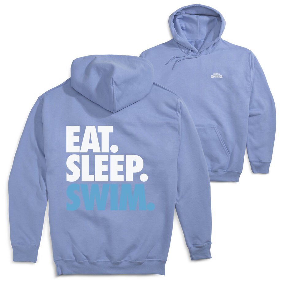Swimming Hooded Sweatshirt - Eat. Sleep. Swim. (Back Design)