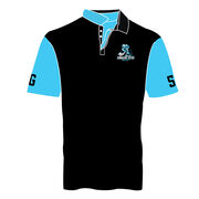 Custom Team Short Sleeve Polo Shirt - Hockey Pattern Color Block