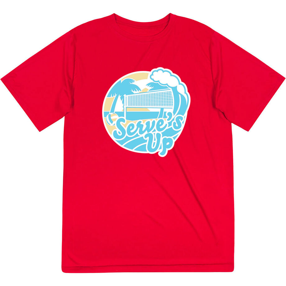Volleyball Short Sleeve Performance Tee - Serve's Up
