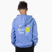 Tennis Hooded Sweatshirt - Servin' Aces (Back Design)