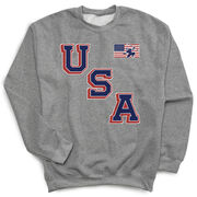 Hockey Crewneck Sweatshirt - Hockey USA Gold