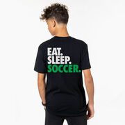 Soccer Short Sleeve T-Shirt - Eat. Sleep. Soccer (Back Design)