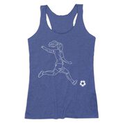 Soccer Women's Everyday Tank Top - Soccer Girl Player Sketch