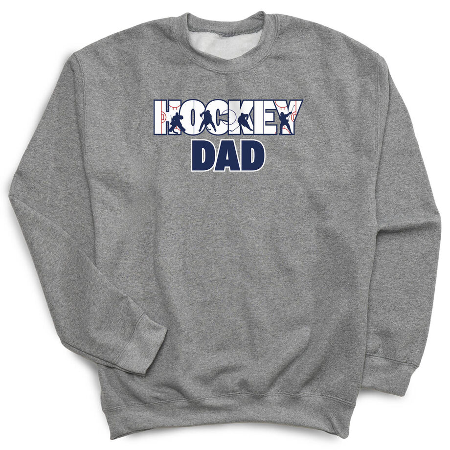 Hockey Crewneck Sweatshirt - Hockey Dad Life