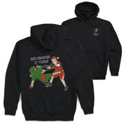 Guys Lacrosse Hooded Sweatshirt - Checking It Twice Lacrosse (Back Design)