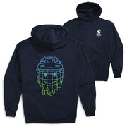 Hockey Hooded Sweatshirt - Have An Ice Day Smiley (Back Design)