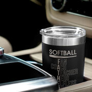 Softball 20 oz. Double Insulated Tumbler - Softball Father Words