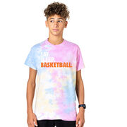 Basketball Short Sleeve T-Shirt - Eat. Sleep. Basketball Tie Dye