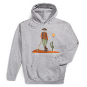 Guys Lacrosse Hooded Sweatshirt - Slingin Heat In The High Noon