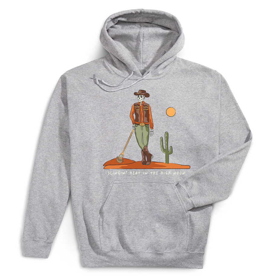 Guys Lacrosse Hooded Sweatshirt - Slingin Heat In The High Noon