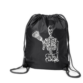 Guys Lacrosse Drawstring Backpack - Skeleton (White)